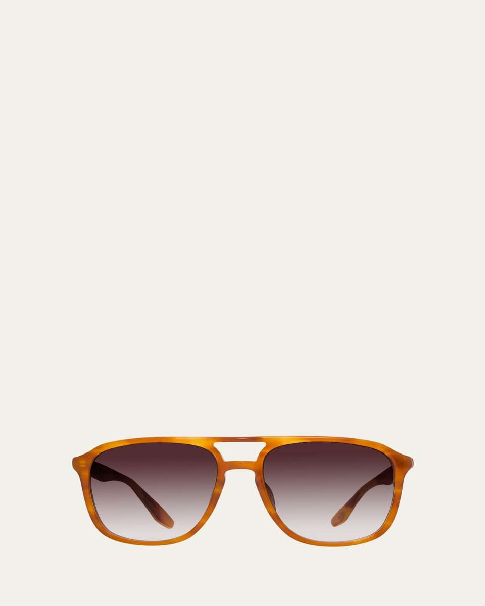 Gyalis Havana Plastic Aviator Sunglasses